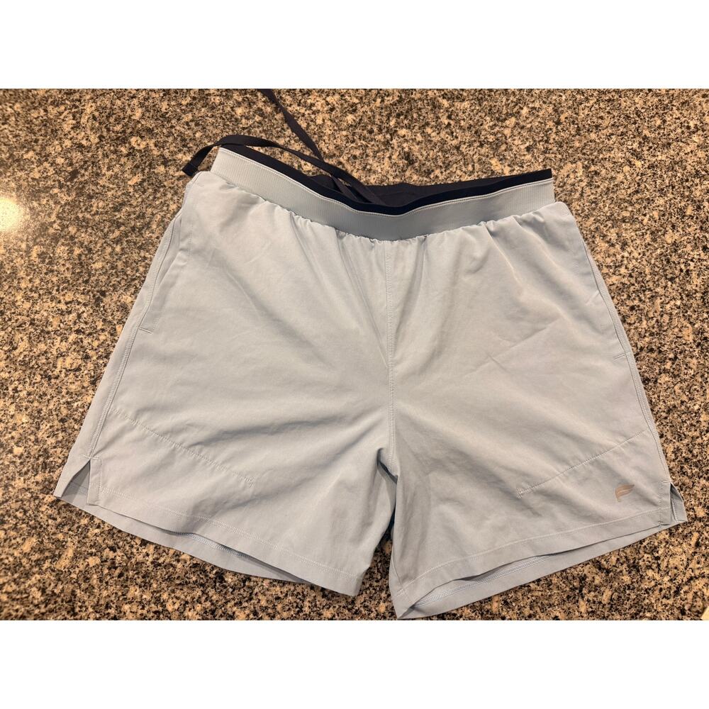 Fabletics Light Blue Athletic Running Shorts M